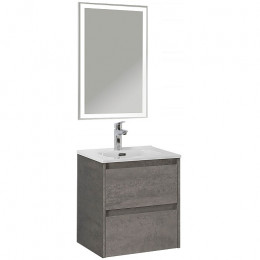BelBagno Тумба с раковиной Kraft 50 подвесная Cemento Grigio