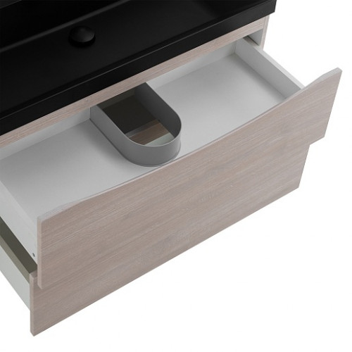 BelBagno Тумба с раковиной Marino 80 подвесная Rovere Grigio с раковиной 80/45 ART-AST-NERO