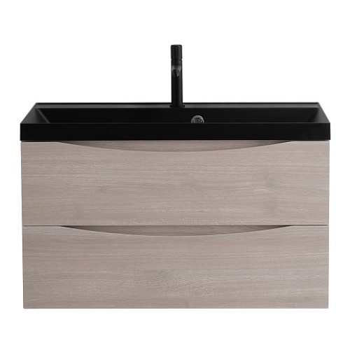 BelBagno Тумба с раковиной Marino 80 подвесная Rovere Grigio с раковиной 80/45 ART-AST-NERO