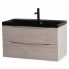 BelBagno Тумба с раковиной Marino 80 подвесная Rovere Grigio с раковиной 80/45 ART-AST-NERO