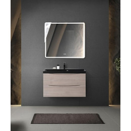 BelBagno Тумба с раковиной Marino 80 подвесная Rovere Grigio с раковиной 80/45 ART-AST-NERO