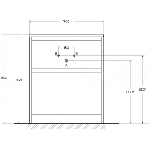 BelBagno Тумба с раковиной Kraft 39 70 напольная Bianco Opaco с раковиной BB-8099-3-70