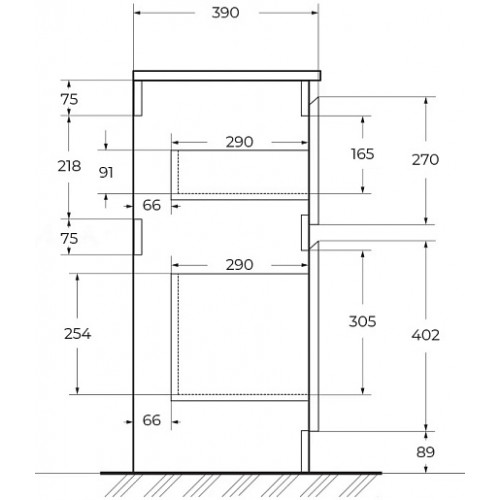 BelBagno Тумба с раковиной Kraft 39 70 напольная Bianco Opaco с раковиной BB-8099-3-70