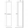 BelBagno Пенал для ванной Acqua 32/160 Bianco Lucido