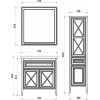 ASB-Woodline Тумба с раковиной Монте 80