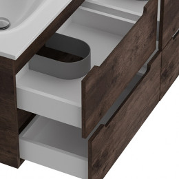 BelBagno Тумба с раковиной Etna 120 с 4 ящиками подвесная Rovere Moro