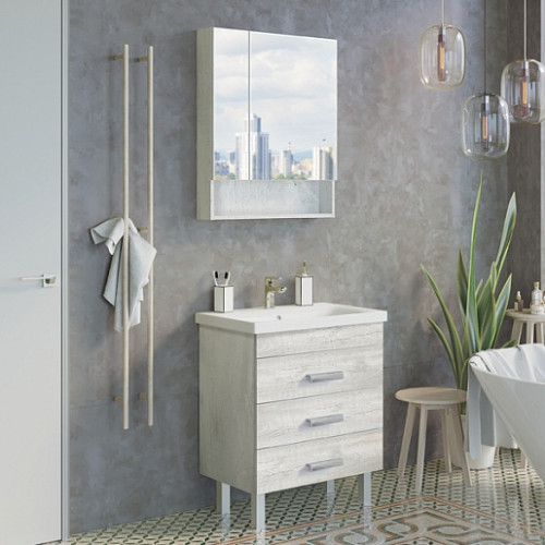 Comforty Мебель для ванной Никосия 70Н дуб белый