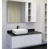 Comforty Мебель для ванной Милан 120 T-Y9378 с черной столешницей подвесная белая