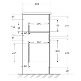 BelBagno Тумба с раковиной Kraft 39 70 напольная Bianco Opaco