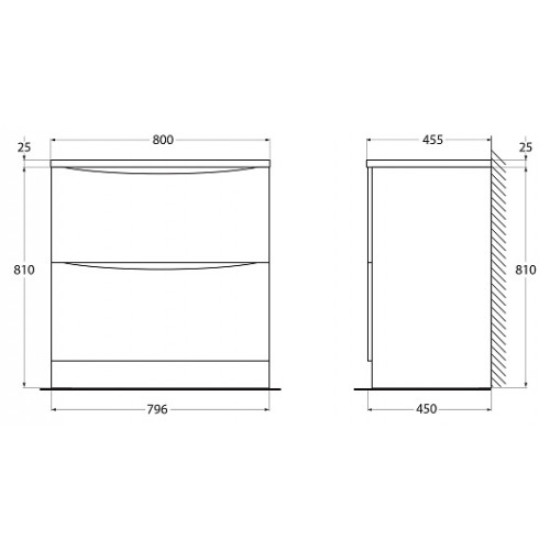 BelBagno Тумба с раковиной Acqua 80 напольная Bianco Lucido