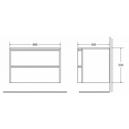 BelBagno Тумба с раковиной PROSPERO BB800DVC/BL Bianco Lucido