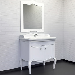 Comforty Зеркало Лувр 80 белое матовое