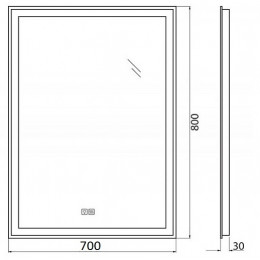 BelBagno Зеркало SPC-GRT-700-800-LED-TCH-WARM