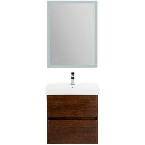 BelBagno Тумба с раковиной Neon 50 с 2 ящиками подвесная Rovere Scuro