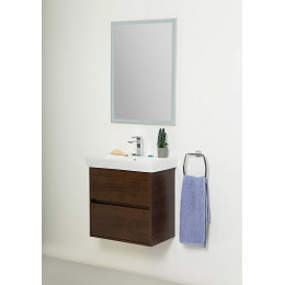 BelBagno Тумба с раковиной Neon 50 с 2 ящиками подвесная Rovere Scuro