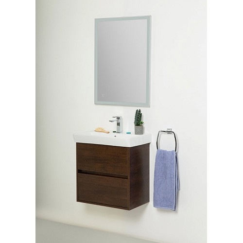 BelBagno Тумба с раковиной Neon 50 с 2 ящиками подвесная Rovere Scuro