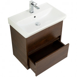 BelBagno Тумба с раковиной Neon 50 с 2 ящиками подвесная Rovere Scuro