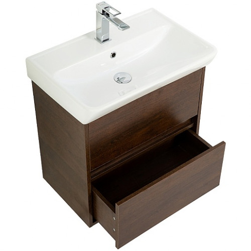 BelBagno Тумба с раковиной Neon 50 с 2 ящиками подвесная Rovere Scuro