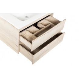 BelBagno Тумба с раковиной Kraft 100 подвесная Rovere Galifax Bianco