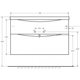 BelBagno Тумба с раковиной Marino-H60 100 подвесная Bianco Lucido