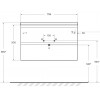 BelBagno Тумба с раковиной Albano 80 подвесная Cemento Verona Grigio