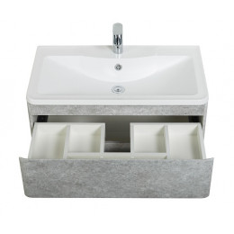 BelBagno Тумба с раковиной Albano 80 подвесная Cemento Verona Grigio