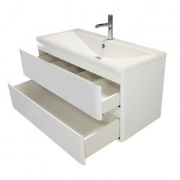 BelBagno Тумба с раковиной Albano 80 подвесная Bianco Lucido
