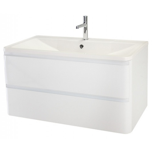 BelBagno Тумба с раковиной Albano 80 подвесная Bianco Lucido