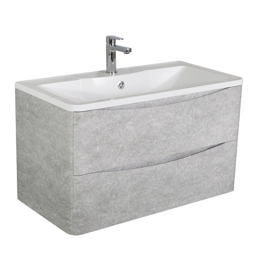 BelBagno Тумба с раковиной Acqua 80 подвесная Cemento Verona Grigio