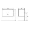BelBagno Тумба с раковиной Acqua 80 подвесная Cemento Verona Grigio