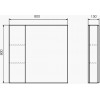 Comforty Зеркальный шкаф Тромсе 80 дуб сонома