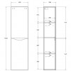 BelBagno Пенал для ванной Fly-Marino 40/150 R Rovere Nature