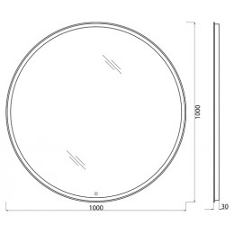 BelBagno Зеркало SPC-RNG-1000-LED-TCH-WARM
