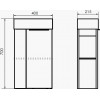 Comforty Тумба с раковиной Матэ 40 подвесная дуб темно-коричневый