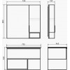 Comforty Мебель для ванной Франкфурт 75 75EMB подвесная бетон светлый/черная