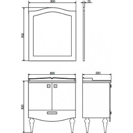 Comforty Тумба с раковиной Монако 80 2 белая