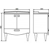 Comforty Тумба с раковиной Монако 80 2 белая
