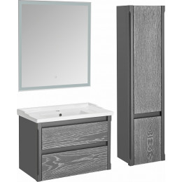 ASB-Woodline Мебель для ванной Лорена 80 подвесная grigio
