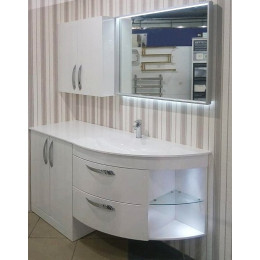 De Aqua Мебель для ванной Трио Люкс 90 L, зеркало Алюминиум