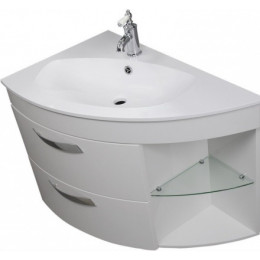 De Aqua Мебель для ванной Трио Люкс 90 L, зеркало Алюминиум