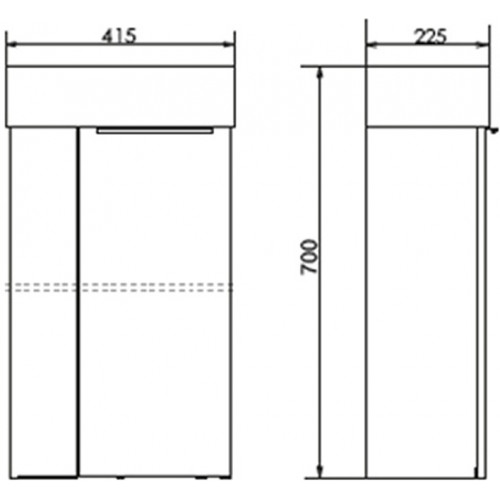 Comforty Тумба с раковиной Асти 40 9140 подвесная бетон светлый