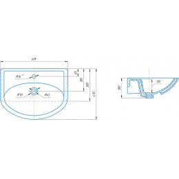 Runo Мебель для ванной Лада 60 подвесная графит/дуб серый