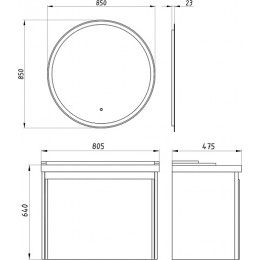 ASB-Mebel Мебель для ванной Бьянка 80 подвесная белая
