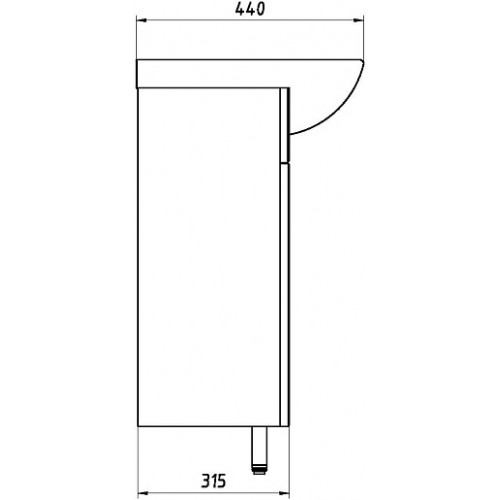 ASB-Mebel Тумба с раковиной Мессина 60/2 белая