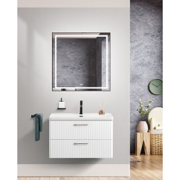 BelBagno Тумба с раковиной Due 80 подвесная Bianco Lucido
