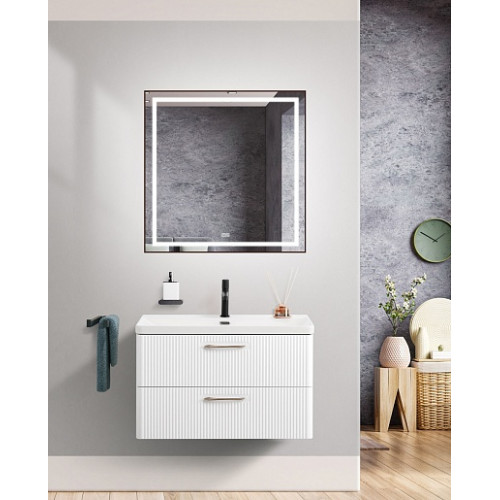 BelBagno Тумба с раковиной Due 80 подвесная Bianco Lucido