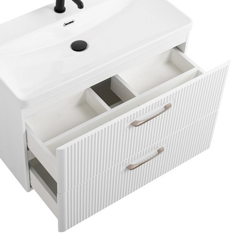 BelBagno Тумба с раковиной Due 80 подвесная Bianco Lucido