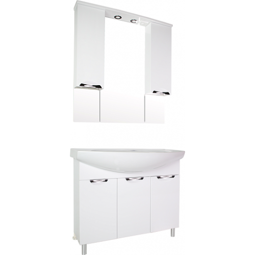 ASB-Mebel Мебель для ванной Мессина 100/3 белая