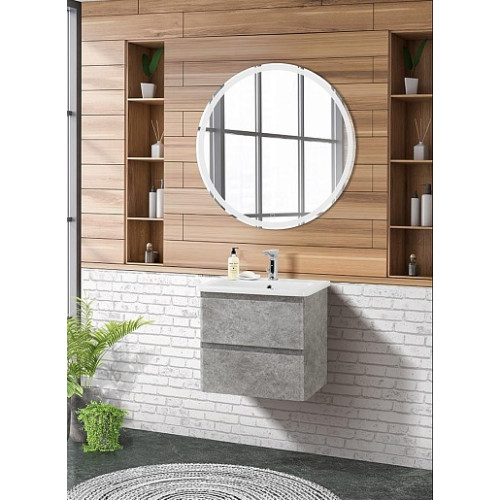 BelBagno Тумба с раковиной Albano-Cer 60 подвесная Cemento Verona Grigio