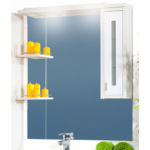 Бриклаер Зеркальный шкаф Бали 90 R светлая лиственница